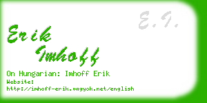 erik imhoff business card